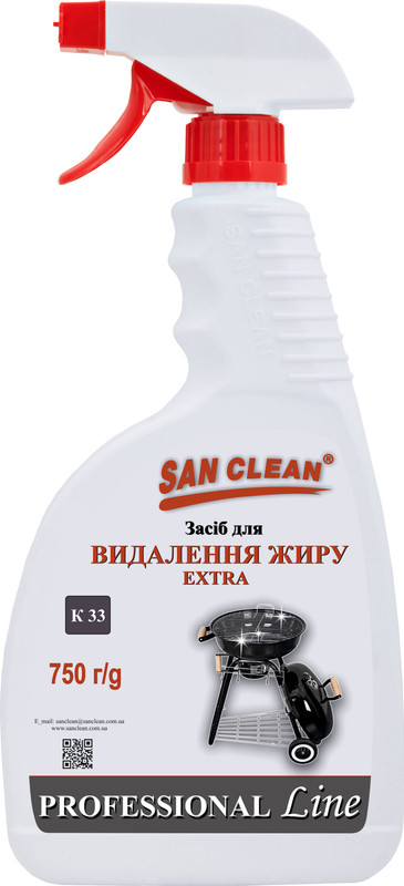 Засіб SAN CLEAN PROF Line для видалення жиру extra, 750мл